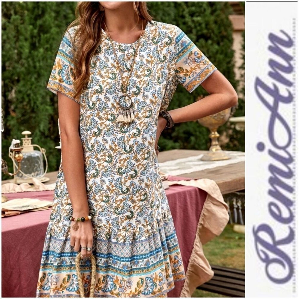 Floral Print Smock Dress